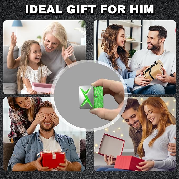 Breakthrough Fidget Slider, Trackless Fidget Slider for Fancy Play, EDC Fidget Toys Adults Sensory Toys Home Office Executive Desk Toys Gift for ADHD/ADD/Autism (Luminous Green)