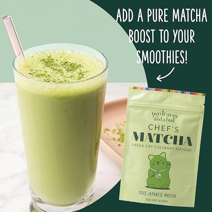 Two Leaves and a Bud Chef's Matcha Green Tea, 100% Japanese Culinary Matcha Powder, 1 Resealable Bag, 340g (12 oz)