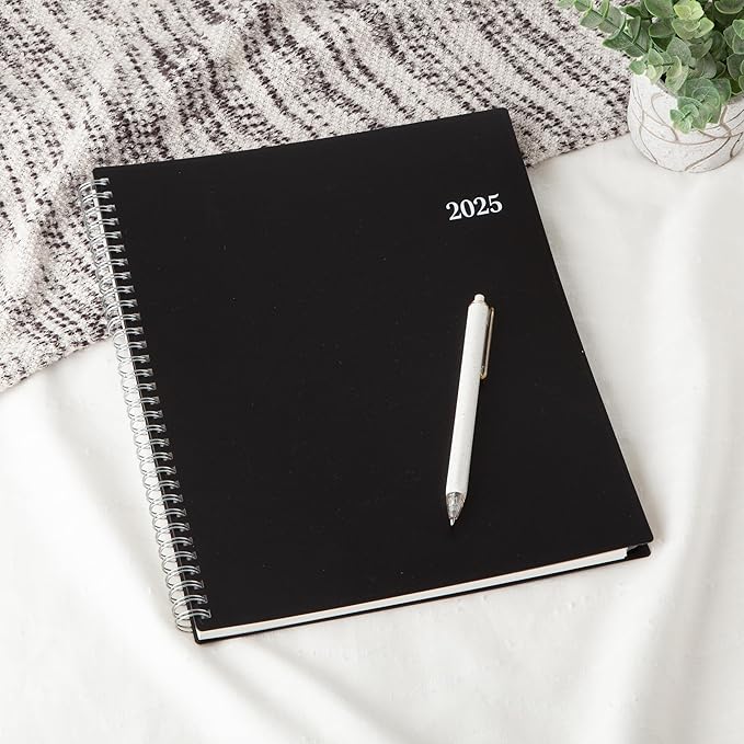 Blue Sky 2025 Weekly and Monthly Planner Calendar, January - December, 8.5" x 11", Flexible Cover, Laminated Tabs, Wirebound, Storage Pocket, Enterprise