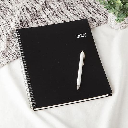 Blue Sky 2025 Weekly and Monthly Planner Calendar, January - December, 8.5" x 11", Flexible Cover, Laminated Tabs, Wirebound, Storage Pocket, Enterprise