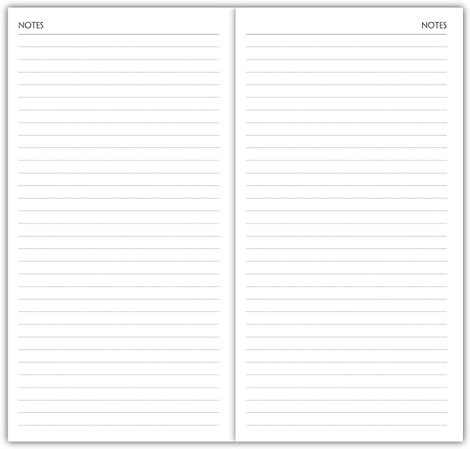 Nokingo 3-Pack Travelers Notebook Calendar, Travelers Notebook Inserts, Undated Traveler Notebooks Monthly, 4.25"x8.25" Traveler Calendar Insert
