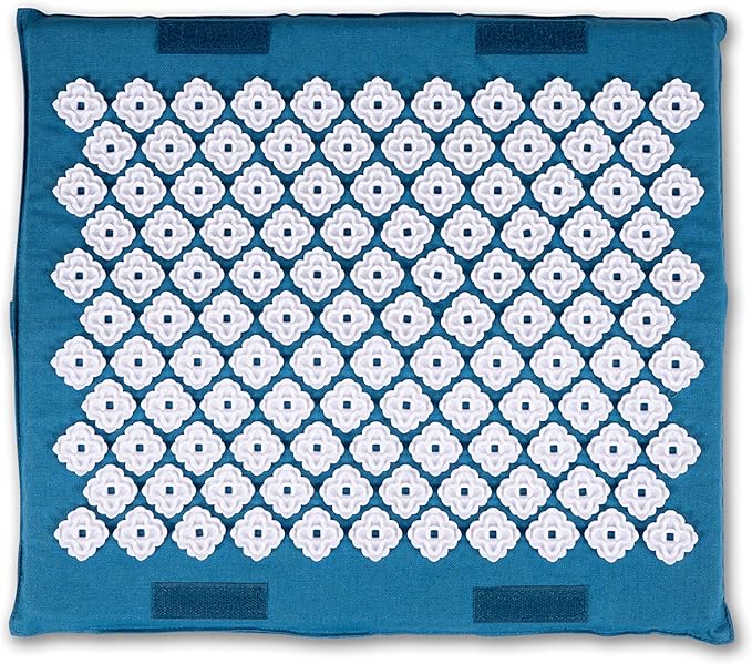 Kanjo Travel Acupressure Set | Acupressure Neck Pillow & Compact Acupressure Mat for Neck, Foot & Back Pain Relief| Travel Pillow & Travel Mat Set for Stress Relief & Relaxation