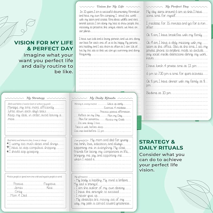 GoGirl Planner and Organizer for Women – Pocket Weekly Planner, Goals Journal & Agenda for Time Management & Productivity. Undated (Emerald)