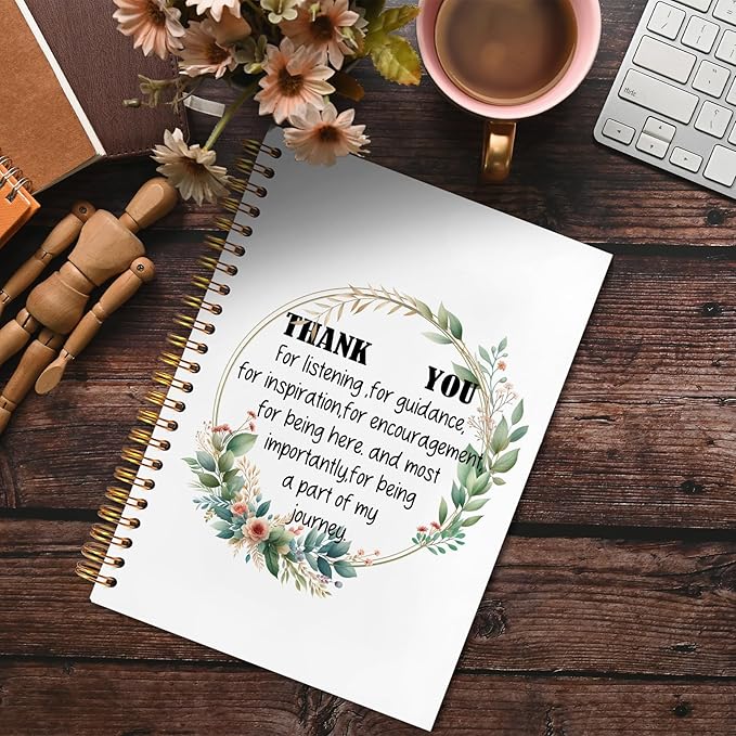 Thank You for Being a Part of My Journey Spiral Notebook 5.5x8.3, Appreciation Gifts for Mom Friends Teacher Boss Mentor Leader Coworkers Journal, Thank You Appreciation Gifts