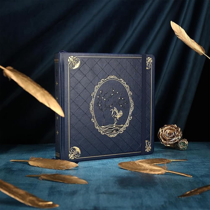 TIEFOSSI Dotted Journal Notebook, Dot Grid Notebook for Women Men, Hardcover PU Leather Journal, 160 GSM Thick Paper, 160 Numbered Pages with Gold Edges, 8 x 8 Square Diary