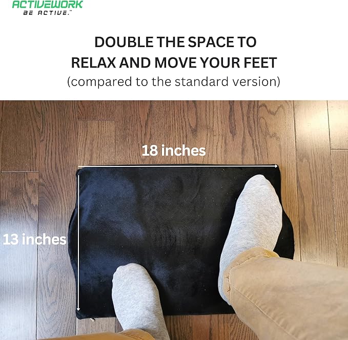 2-in-1 Portable Foot Rest Pro - Extra Large - Foot Rest & Foot Leg Exerciser - Improve Circulation & Relax Exercise Massage Foot Under Desk Work Office Chair, Gaming & Home - Seniors (Gray)