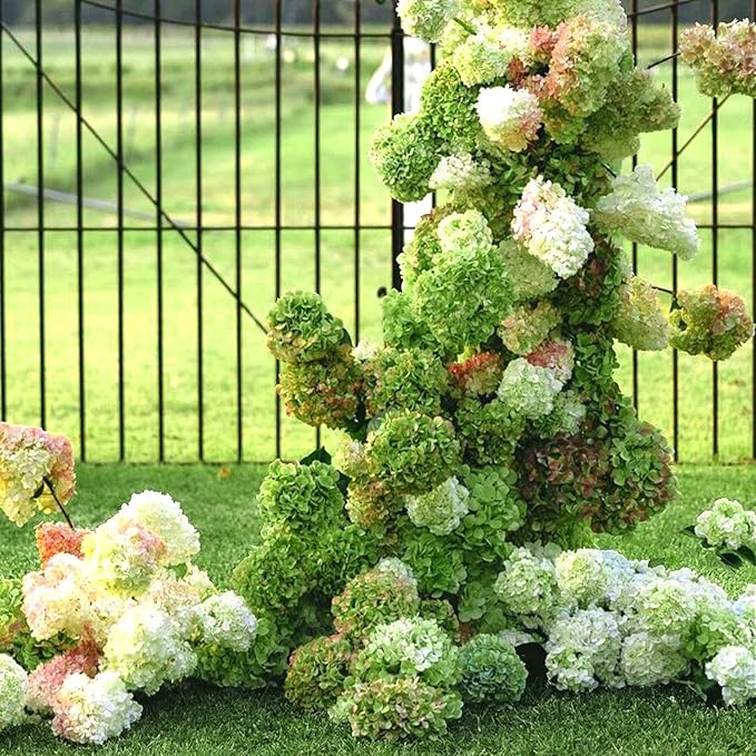 Green Hydrangea Artificial Flowers 3pcs Lifelike Faux Hydrangea Real Touch Fake Flowers for Home Wedding Office Party Living Room Decoration,22inch