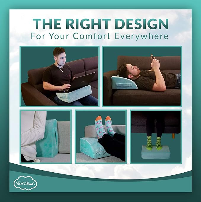 Cloud Ergonomic Foam Foot Rest. The Amazing Ergonomic Foam Desk, Office and Under Desk Foot Rest - Like Your Feet are Floating on a Cloud