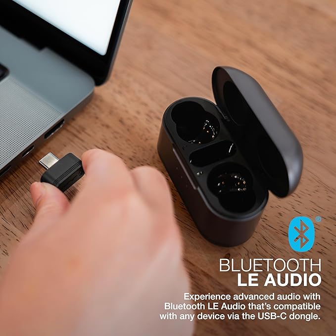 JLab Epic Lab Edition True Wireless Earbuds, Hybrid Dual Drivers, Spatial Audio, Multipoint BT, Wireless or USB-C Charging, Wear Detect Auto Play/Pause, Google Fast Pair