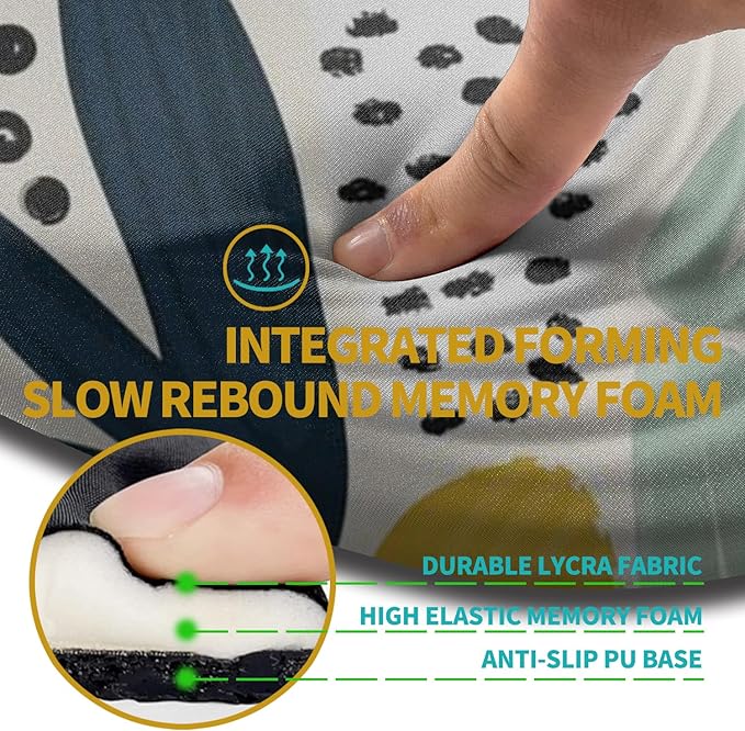 Hokafenle Ergonomic Mouse Pad Wrist Support with Stepped-Wedge Design, Wrist Rest Pain Relief Mousepad Filled with Memory Foam, Carpal Tunnel Mousepad for Wireless Mouse(12x8 inch, Tropical Plants)