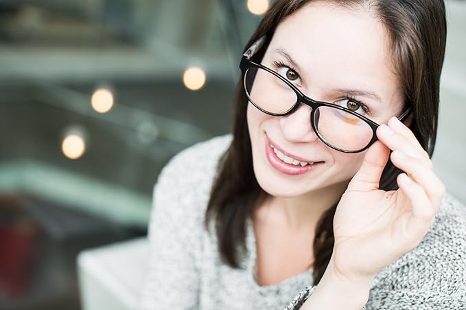 Prospek Blue Light Flasses for Women I Lightweight I Durable Frame for Computer with Anti-glare to Reduce Eyestrain I CATEYE
