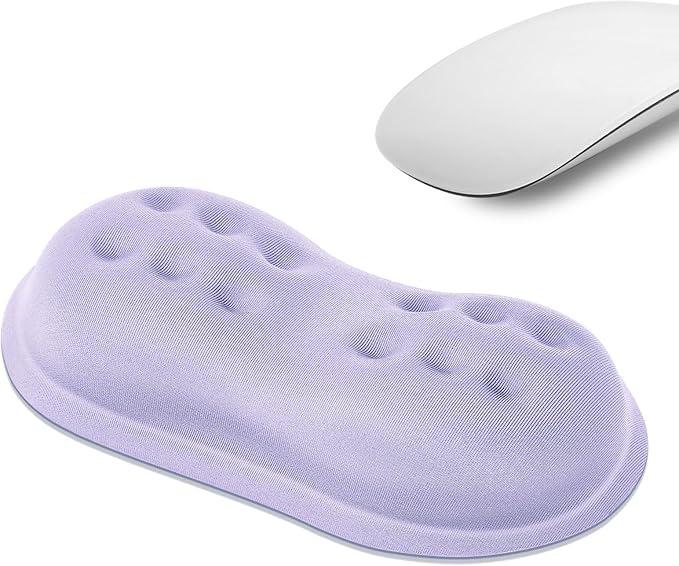 VANKEY Mouse Wrist Rest, Soft Mouse Wrist Support Pad with Memory Foam, Non-Slip Base (Periwinkle Color)