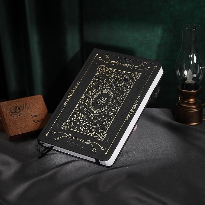 TIEFOSSI Bullet Dotted Notebook, 160gsm Thick Paper, Hardcover Dot Grid Journals for Women Men, 192 pages, for Travel, School and Office Use