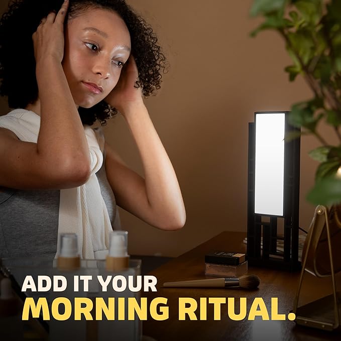 Circadian Optics Lumos 2.0 Light Therapy Lamp | As Seen On Shark Tank | 10,000 Lux Full Spectrum UV-Free Light | Boost Mood, Improve Sleep, Increase Energy & Enhance Focus (Gloss White)