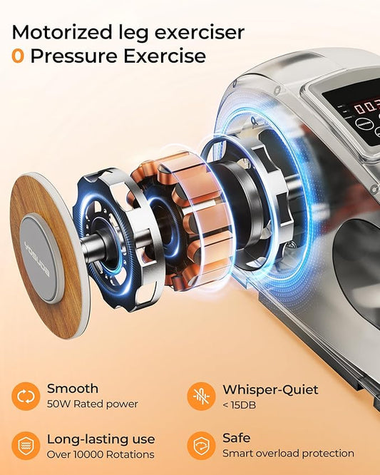 YOSUDA Under Desk Elliptical Electric,Ellipse Leg Exerciser for Seniors,Fully Assembled Seated Pedal Exerciser with Remote Control with Free Footstraps & 10 Adjustable Speeds