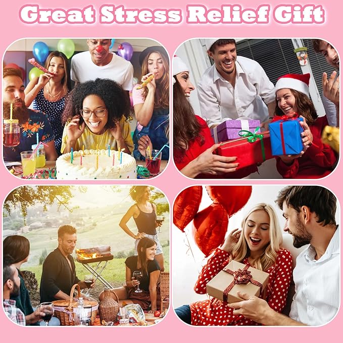 Keyboard Fidget Toy for Adults Keyboard Clicker with LED Light Keychain Fidget Stress Relief Sensory Toy