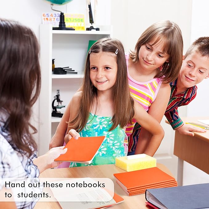 feela 36 Pack Soft Cover Journal Bulk, Lined Blank Travel Journal for Women Men Writing, Notebooks College Ruled for Work, Note Taking Notebook School Business Supplies, 8.2” x 5.5”, A5, Orange