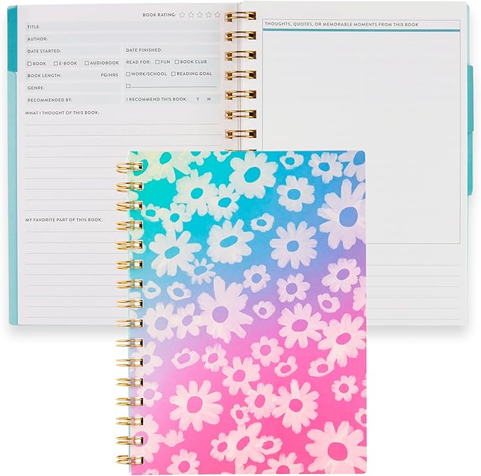 Erin Condren Inspired Collection A5 Reading Log - In a Daze Cover