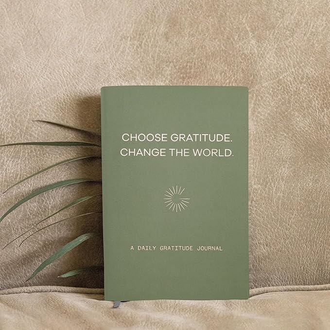 Gratitude Gifted 5-Minute Guided Gratitude Journal – Daily 180 Prompts, Self-Care & Mindfulness, Leather Hardcover, Undated to Foster Happiness, Wellness, Positivity for Men & Women