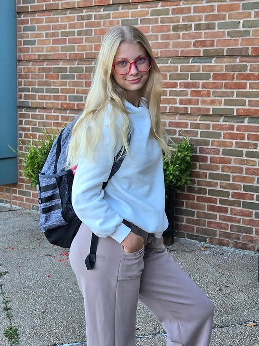 VISOONE Lightweight TR90 Blue Light Blocking Glasses Frame with Anti Glare Eye Protection for Women and Men RANE