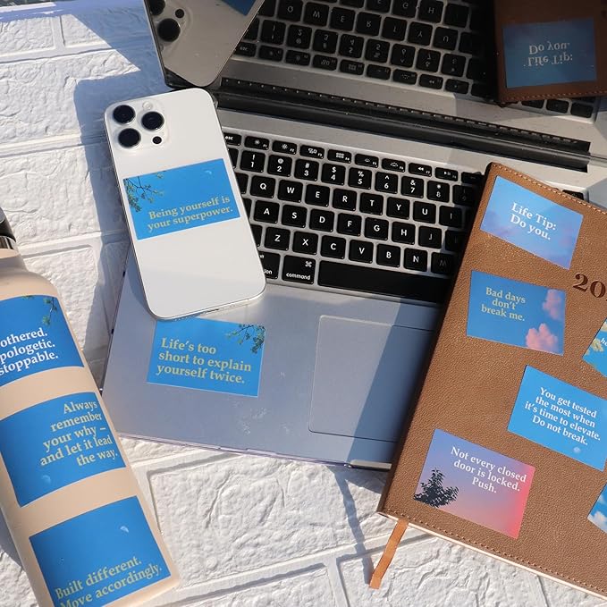 205Pcs Badass Affirmation Stickers for Adults - Pack Daily Motivational and Inspirational Affirmations for Gifts for Women, Best Friend, and Self Care for Laptop Water Bottle Scrapbooking Journals