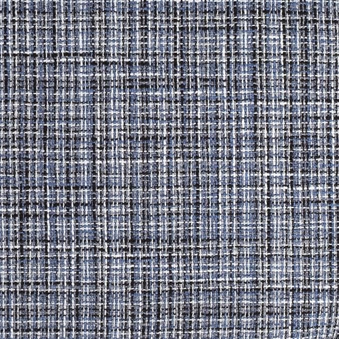 Sweet Home Collection Chair Cushion Memory Foam Pads with Ties Honeycomb Pattern Slip Non Skid Rubber Back Rounded Square 16" x 16" Seat Cover, 4 Pack, Aria Blue/Black