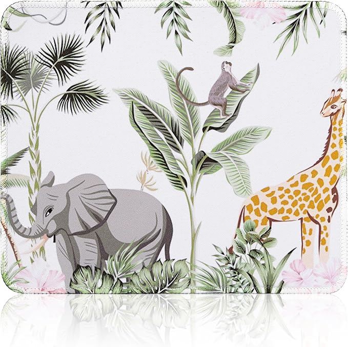 ALOANES Waterproof Mouse Pad with Stitched Edge, Premium-Textured Mouse Mat, Non-Slip Rubber Base Mousepad for Laptop, Computer & PC, Desk Mat for Gamer, Office & Home, Zoo