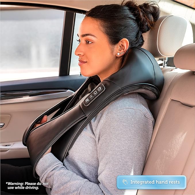 COMFIER Shiatsu Neck and Shoulder Massager,Gifts for Mom Dad,Deep Kneading Massage Pillow with Heat, Back Massager, Pillow Massage, Black