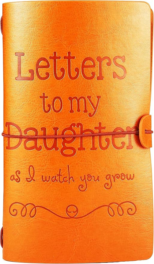 FYSIA Daughter Gift-Baby Journal Gift Shower for Daughter-Letters to My Daughter,As I Watch You Grow-Baby Girl Keepsake-Mother to Daughter Gift-Refillable Photo Diary Journal-Memory Notebook Gift