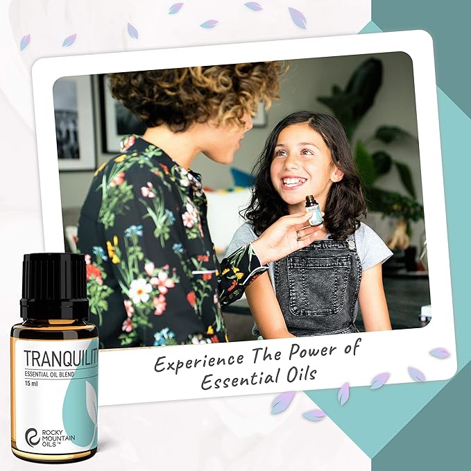 Rocky Mountain Oils Tranquility Essential Oil Blend - Essential Oils for Diffuser, Topical, and Home - Essential Oils to Promote Restful Nights - 15ml