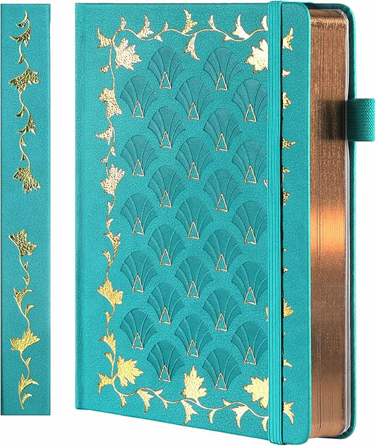 TIEFOSSI Bullet Dot Journal, Vintage Journal Notebook for Women Men, 160 GSM 192 Premium Pages, A5 Hardcover Journaling Notebooks Gift, for Travel Office Daily Writing