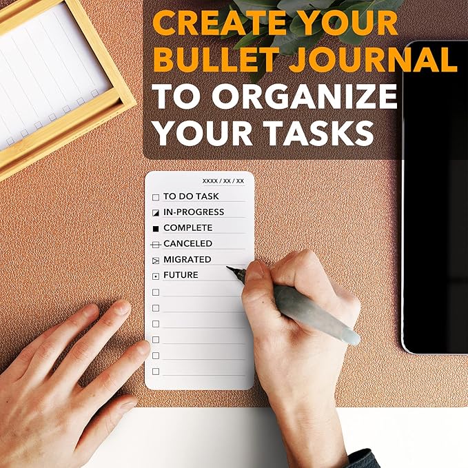 SpaceAid PlannerNeat To Do List Planner, Daily ToDo Checklist Notepad Organizer with Bamboo Holder, Productivity System Planners Notebook for Office Work Supplies (Bamboo, 50 Cards)