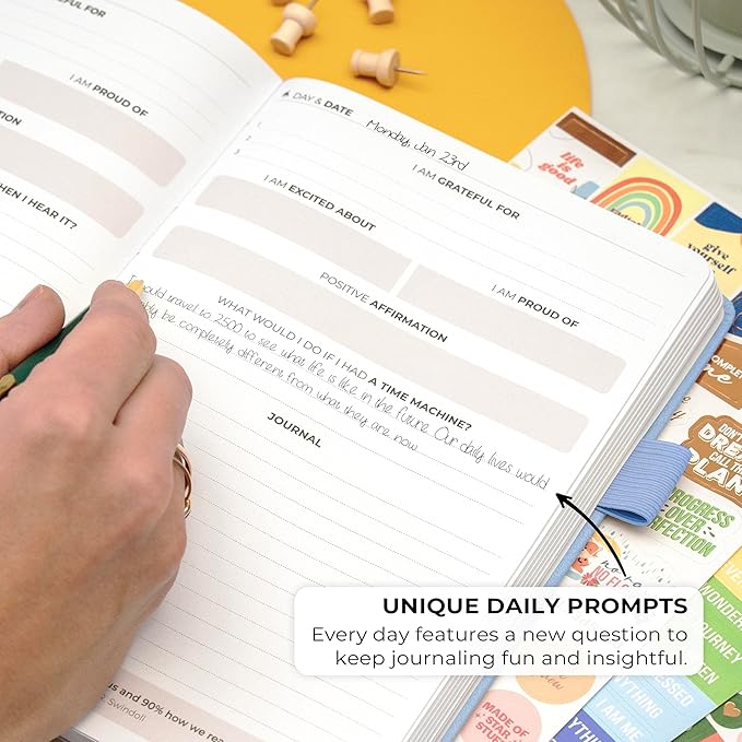 Clever Fox Positivity Journal – Daily Gratitude & Affirmation with Prompts – Motivational Mental Health Notebook with Habit Tracker (Periwinkle)