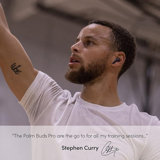 Palm Buds Pro, Lightweight and Comfortable True Wireless Noise Cancellation Earbuds, Deep Bass, 6-Microphones, Hybrid ANC, Ambient Mode, Clear Calls, IPX4 Water Resistant, 24h+ Playtime, Bluetooth 5