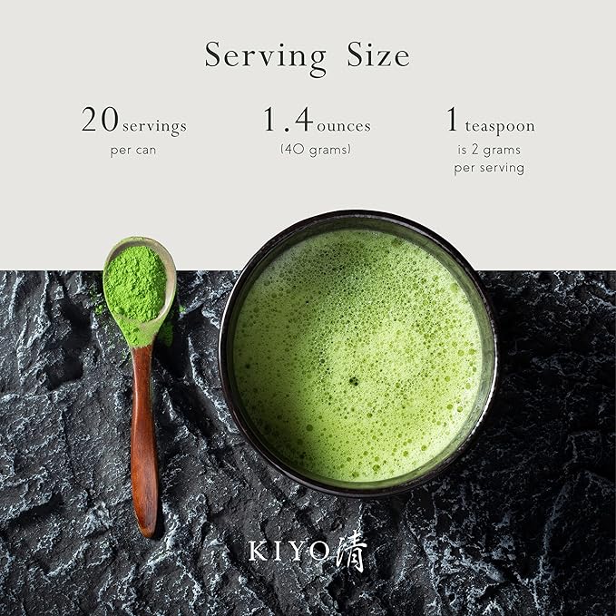 Kiyo Matcha Ritual Grade Wakyo Ceremonial Uji Matcha - Pure Japanese First Harvest Ceremonial Grade Matcha Green Tea Powder from Uji, Japan (40g/1.4oz)