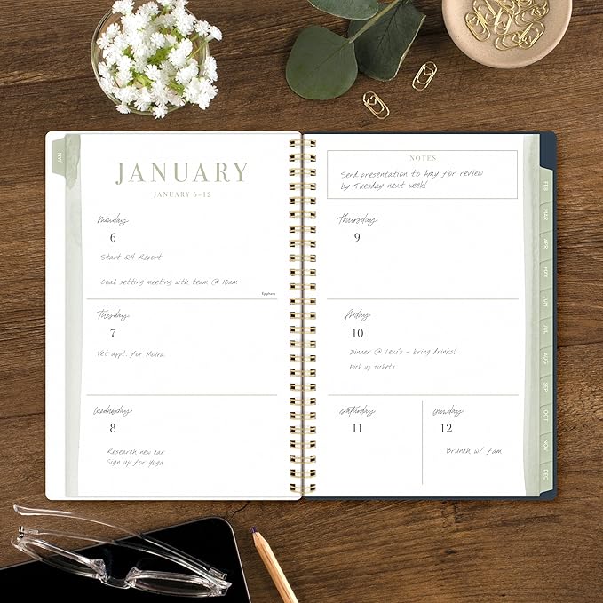 Cambridge 2025 Planner by Leah Bisch, Weekly & Monthly, 5-1/2" x 8-1/2", Small, Floral (LB34-200-25)