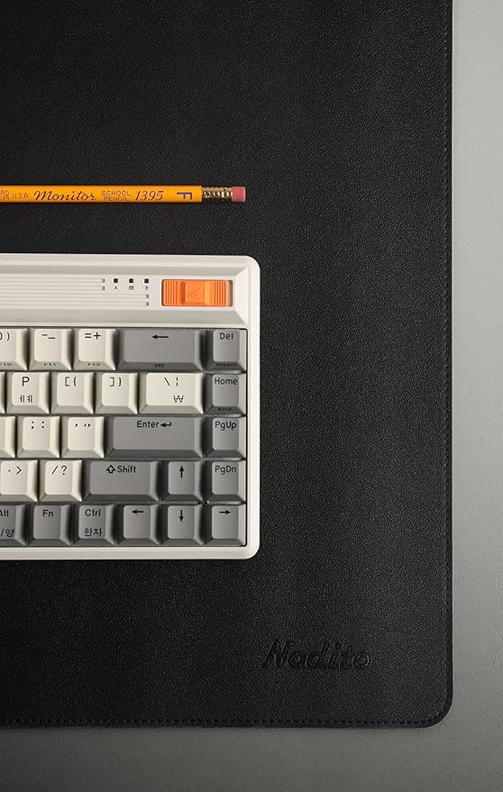 Dual-Sided Leather Desk Pad,Blotter for Laptop Computer,Mouse Pad,Writing,Drawing,Arts and Craft Mat (17"x35", Black/Red)