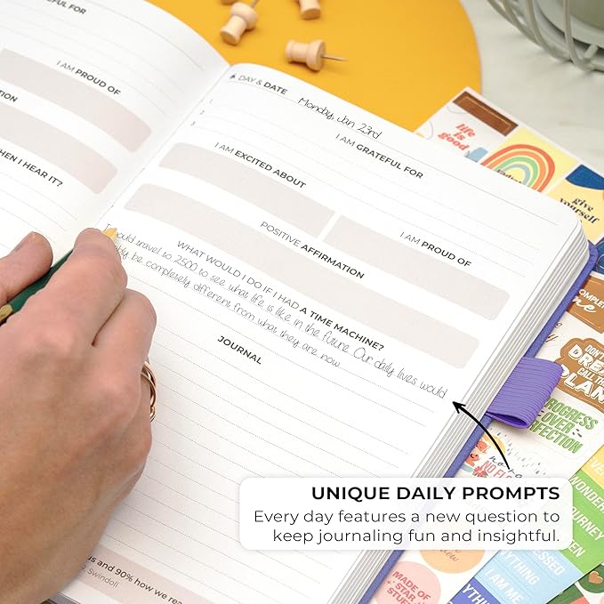Clever Fox Positivity Daily Gratitude & Affirmation Journal with Prompts Motivational Mental Health Journal for Women & Men with Habit Tracker Lasts 6 Months, A5 Size (Lavender)