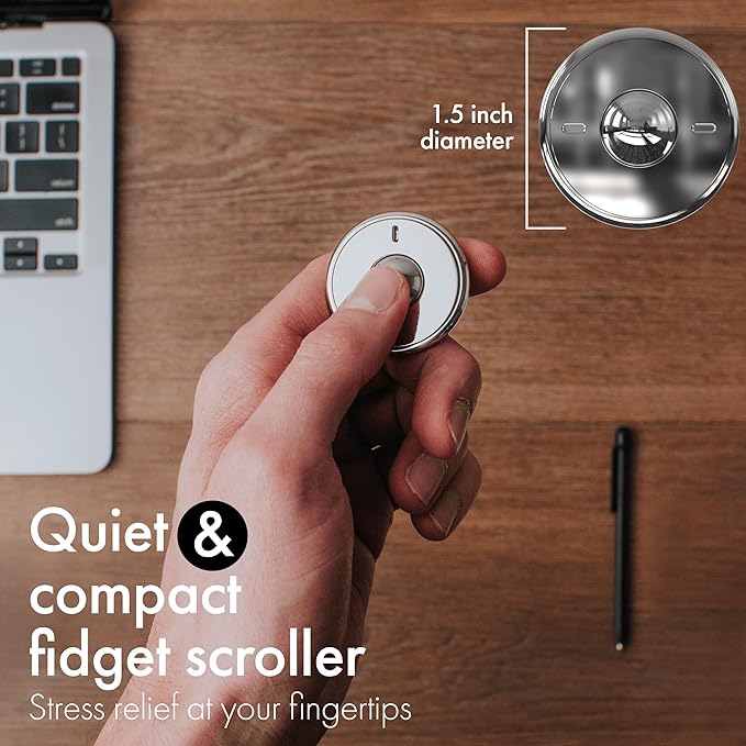 ONO Scroller- Handheld Fidget Toy for Adults | Help Relieve Stress, Anxiety, Tension | Promotes Focus, Clarity | Compact, Portable Design (Scroller Natural SS)