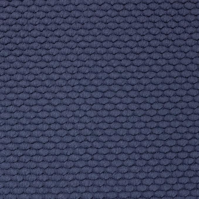 Sweet Home Collection Memory Foam Chair Cushion Honeycomb Pattern Solid Color Slip Non Skid Rubber Back Ultimate Comfort and Softness Rounded Square 16" x 16" Seat Cover,2 Pack,Navy Blue, 2 Piece