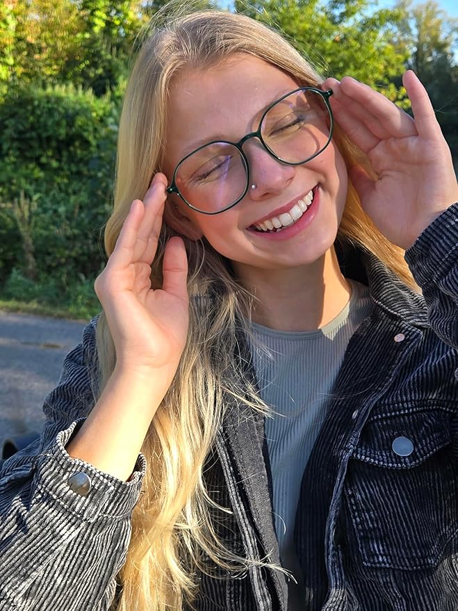 VISOONE Lightweight TR90 Blue Light Blocking Glasses Frame with Anti Glare Eye Protection for Women and Men RANE