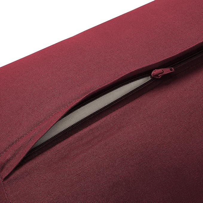 Yoga Meditation Cushion, 25" x 12" Rectangular Bolster with Organic Cotton Cover