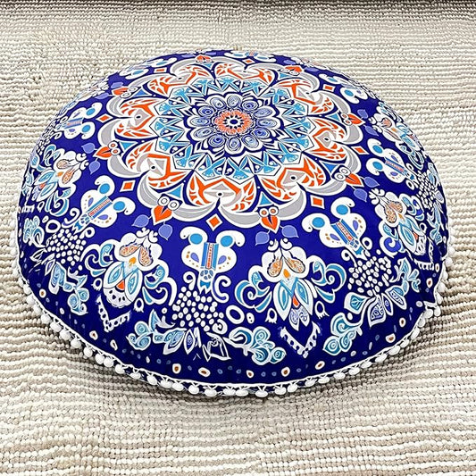 32 in Meditation Floor Cushion, Round Large Floor Pillow for Adult, Yoga Pillows for Sitting On Floor, Boho, Memory Foam Filling