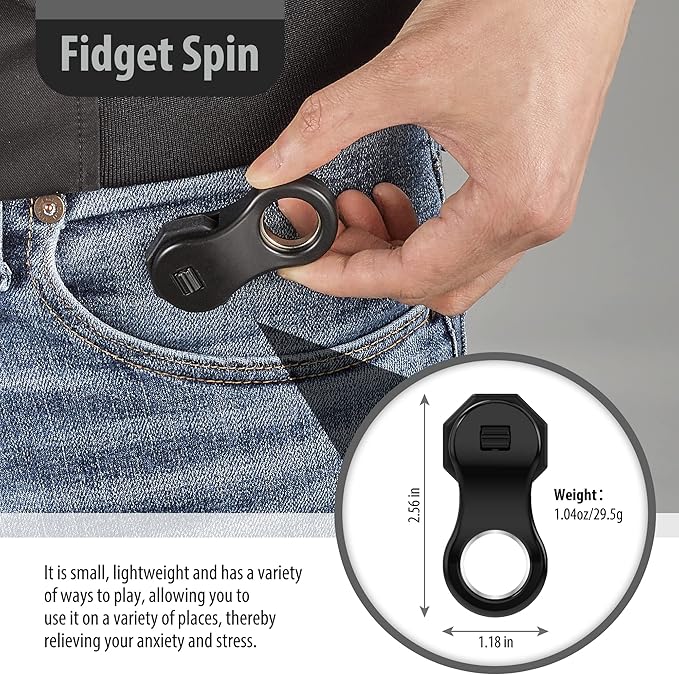 2 Pack Fidget Toy,Fidget Spinner Toy for Adults and Kid,Gifts Suitable for Children with Autism and ADHD,Quiet Office Desk Toy,Excellent for Relieving Stress and Anxiety Toys (Black & Yellow)