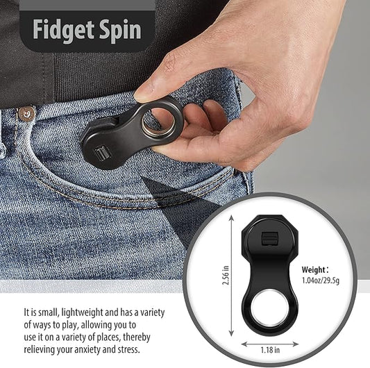 2 Pack Fidget Toy,Fidget Spinner Toy for Adults and Kid,Gifts Suitable for Children with Autism and ADHD,Quiet Office Desk Toy,Excellent for Relieving Stress and Anxiety Toys (Black & Yellow)