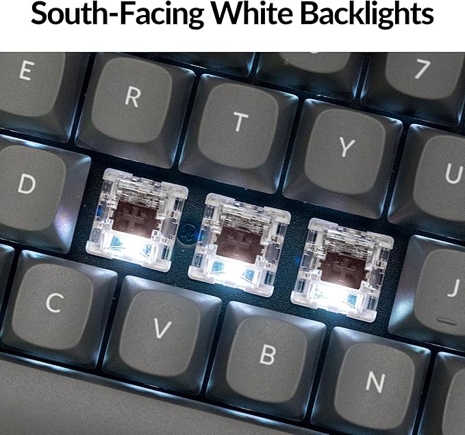 Keychron K8 Max TKL Mechanical Keyboard Wireless, 87 Keys QMK 2.4 GHz/Bluetooth 5.1/Wired Connection, White Backlit with Programmable Keychron Super Brown Switch for macOS Windows Linux