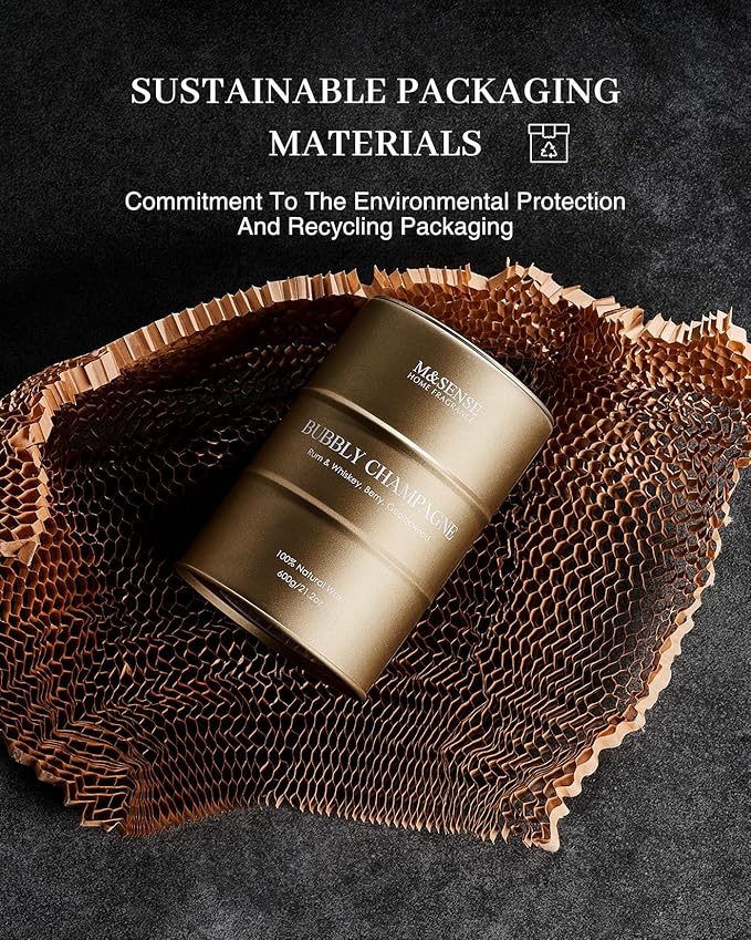 M&SENSE Bubbly Champagne Large Candles for Home Scented, Candles Gifts for Women & Men, Natural Soy Candles, House Warming Gifts New Home, 120 Hours Long Burning, 21.2 oz