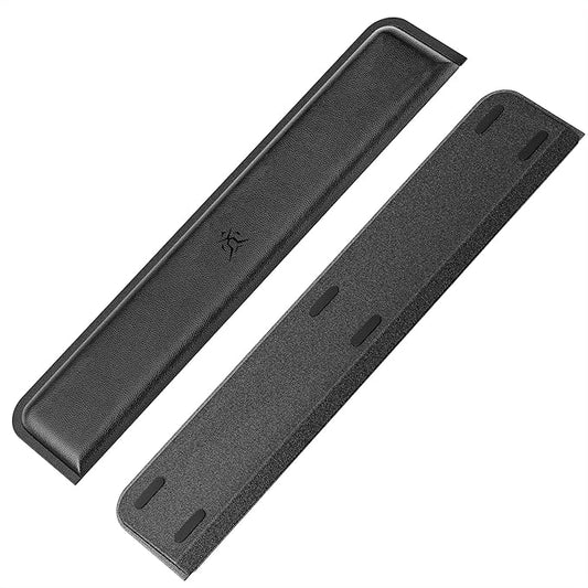 Computer Keyboard Wrist Rest Pad, Ergonomic Soft Memory Foam Wrist Support w/Anti-Slip Rubber Base, Black (Protein Leather, 17.48 in*3.54 in*1.1 in)