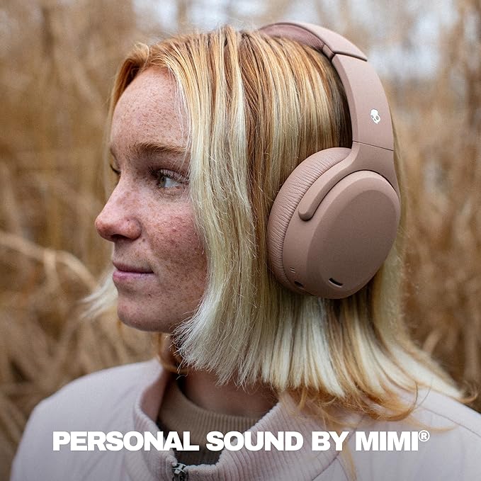 Skullcandy Crusher ANC 2 Wireless Over-Ear Bluetooth Headphones with Multi-Sensory Bass, Active Noise Cancelling, Up to 60 Hours Battery, Microphone for iPhone Android - Primer