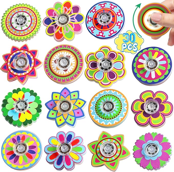 30 Pack Fidget Toys Spinner Bulk Gifts Party Favors for Kids Adults,Sensory Toys Goodie Bags Stuffers for Boys Girls Autism ADHD Stress Relief,Treasure Box Toy Classroom Carnival Prizes Supplies